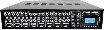 Rockville ROCK MATRIX 4 Zone 70 Volt Commercial Amplifier+Matrix Source Routing - ROCKMATRIX4