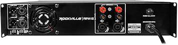 Rockville RPA12 5000 Watt Peak / 1400w RMS 2 Channel Power Amplifier Pro/DJ Amp Bundle with Rockvile RCSS1425 25' 14 AWG Speakon to Speakon Speaker Cable 100% Copper