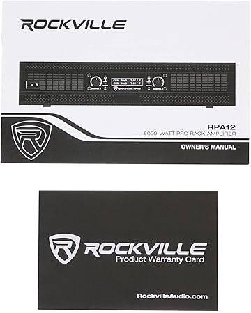 Rockville RPA12 5000 Watt Peak / 1400w RMS 2 Channel Power Amplifier Pro/DJ Amp Bundle with Rockvile RCSS1425 25' 14 AWG Speakon to Speakon Speaker Cable 100% Copper