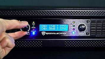Rockville RPA14 7000W Peak / 2000W RMS 2-Channel Power Amplifier, Rack Mountable - Perfect for Live Sound, Pro Audio, DJs