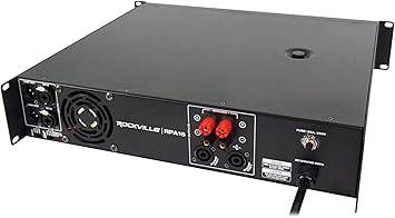 Rockville RPA16 10,000 Watt 2 Channel Power Amplifier Pro/DJ Amp+Speakon Cables - RPA16+(2) RCSS1425