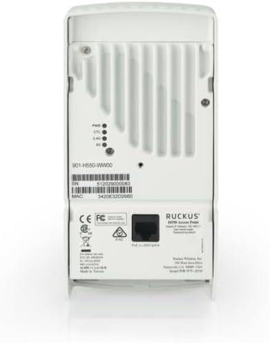 Ruckus Networks H550 Series Wi-Fi 6 Wall-Mounted Indoor Access Point (901-H550-US00), White