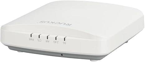 Beaver Computer Ruckus Wireless R350 Access Point model 901-R350-US02 showing front view with antennas and LED indicators.