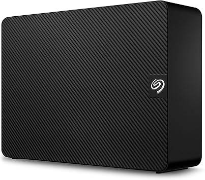 Seagate Expansion 18TB external hard drive with USB 3.0 port and Rescue Data Recovery Services, shown in black casing.