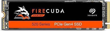Seagate Firecuda 520 2TB PCIe Gen4 NVMe SSD for gaming PCs, laptops, and desktops, featuring high-performance internal storage.