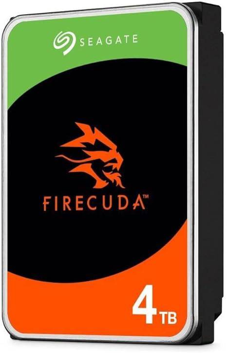 Seagate FireCuda 4TB internal 3.5-inch HDD with SATA 6Gb/s, 7200RPM, 256MB cache, designed for high performance and reliability.