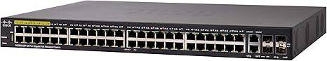 Beaver Computer SG350-52P 52-port Gigabit PoE network switch with multiple ports and power over Ethernet capability.