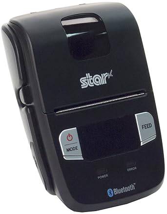 Star Micronics SM-L200 portable Bluetooth receipt printer with tear bar, compact design, supports iOS, Android, and Windows devices.