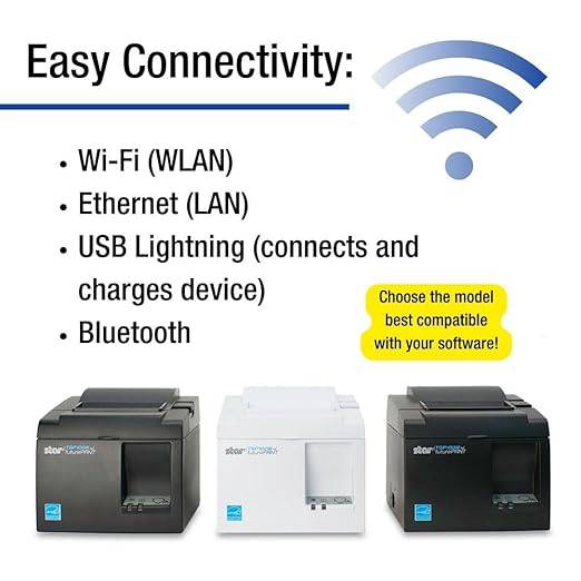 Star Micronics TSP143IIIBi Bluetooth Thermal Receipt Printer for iOS, Android, and Windows with Auto-cutter and Internal Power Supply - Gray