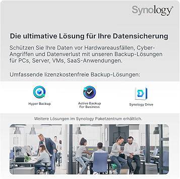 Synology Disk Station DS1821+ - NAS Server - 8 Bays - SATA 6Gb/s - RAID RAID 0, 1, 5, 6, 10, JBOD - RAM 4 GB - Gigabit E - DS1821+