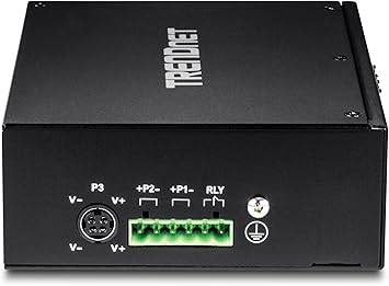 TRENDnet 10-Port Hardened Industrial Gigabit DIN-Rail Switch, DIN-Rail and Wall mounts Included, Dual redundant, RJ-45/SFP, Lifetime Protection, TI-G102
