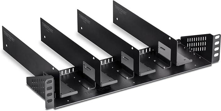 TRENDnet 19-inch rackmount industrial power supply vertical chassis with steel construction and wall mount bracket for TI-RSP100048.