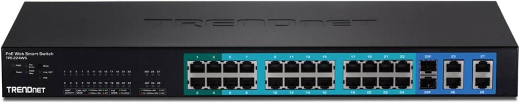 TRENDnet 24-Port 10/100Mbps Web Smart PoE Switch - TPE-224WS