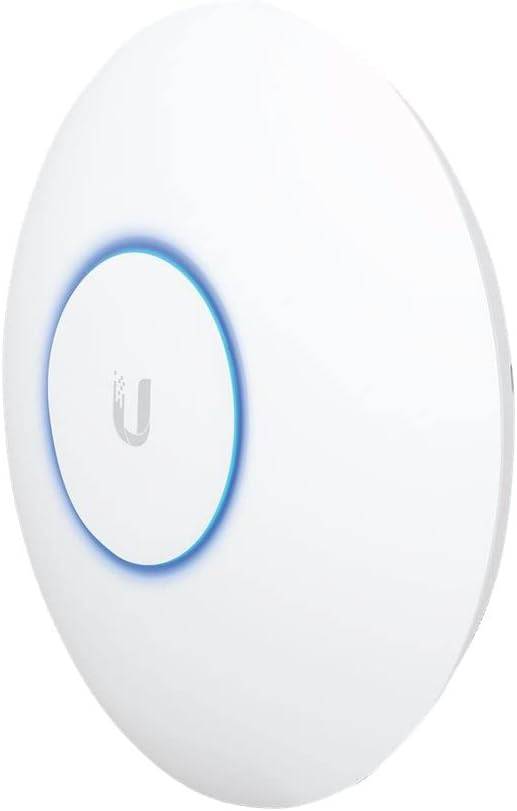 Ubiquiti UAP-AC-SHD Unifi AP Wave 2 access point with security radio, mounted on a wall in a professional setting