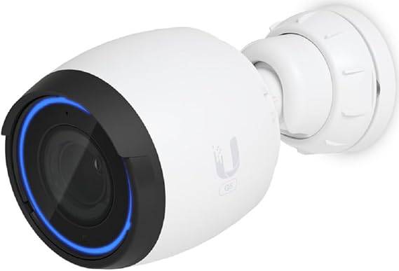 Ubiquiti UVC-G5-PRO UniFi Protect 4K IP Bullet Camera with 3x optical zoom, night vision, AI detection, and microphone in white.