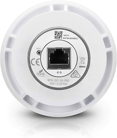 Unifi Protect G4-Pro security camera by Beaver Computer, featuring a sleek black design and lens for high-quality surveillance.