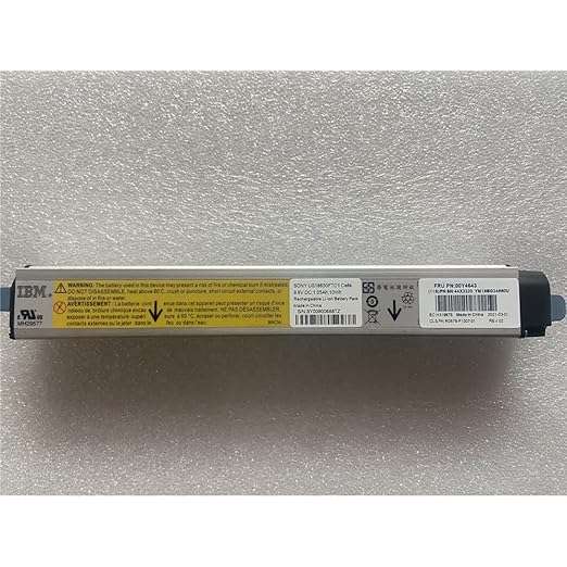 Beaver Computer V3500 V3700 V5000 controller battery 00Y4643, showing the replacement battery with connectors and branding.
