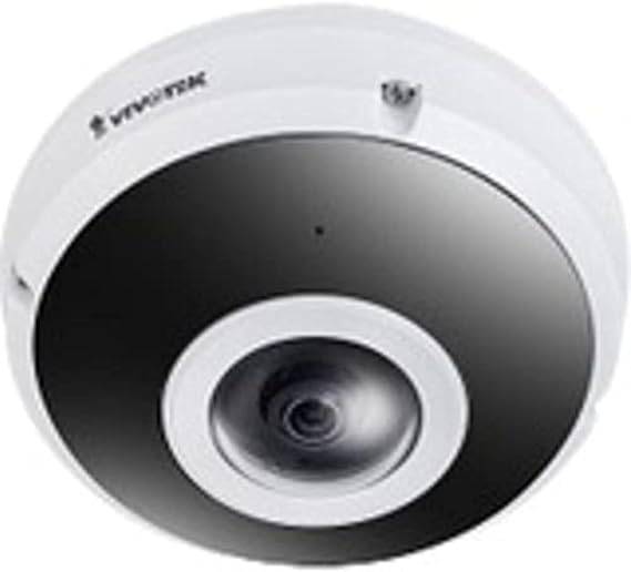 Vivotek FE9380-HV security camera with weatherproof housing and wide-angle lens for outdoor surveillance.