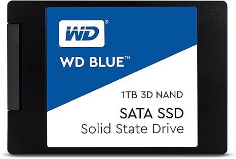 Western Digital 1TB WD Blue 3D NAND Internal PC SSD - SATA III 6 Gb/s, 2.5