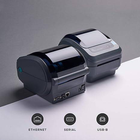 ZEBRA GX420d Direct Thermal Desktop Printer Print Width of 4 in USB Serial and Ethernet Port Connectivity GX42-202410-000