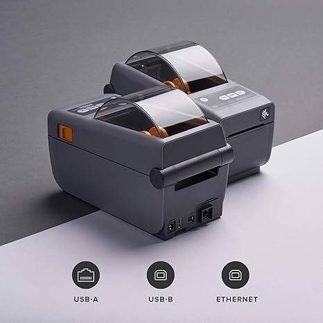 ZEBRA ZD410 Direct Thermal Monochrome Desktop Printer Print Width of 2 in USB Ethernet Connectivity ZD41022-D01E00EZ