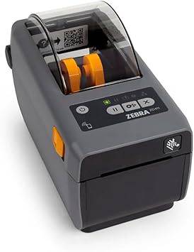 Zebra ZD411 Network Pro direct thermal printer with 203 DPI, USB, Ethernet, Bluetooth 5, modular connectivity, 2-inch width, includes Jetset software.