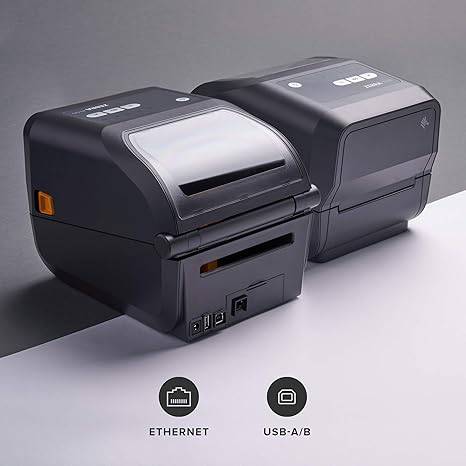 ZEBRA ZD420t Thermal Transfer Desktop Printer 203 dpi Print Width 4 in Bluetooth Ethernet USB ZD42042-T01E00EZ