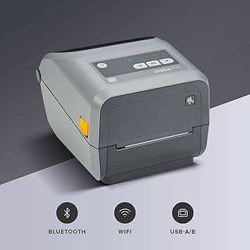 Zebra ZD421 Thermal Transfer Cartridge Desktop Printer 203 dpi Print Width 4-inch USB Ethernet 802.11ac ZD4A042-C01W01EZ