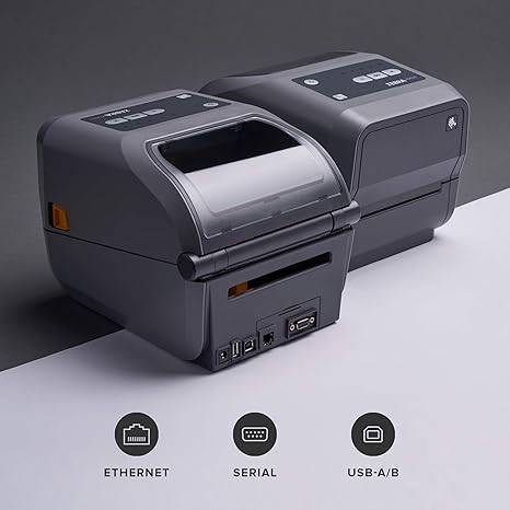 ZEBRA ZD620t Thermal Transfer Desktop Printer 203 dpi Print Width 4 in Ethernet Serial USB ZD62042-T01F00EZ