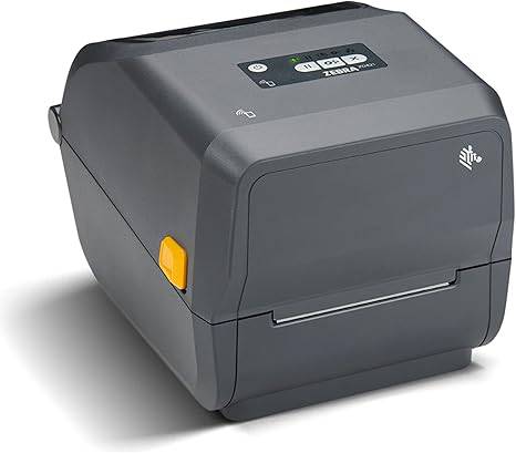 Zebra ZD621 thermal transfer desktop label printer with wireless connectivity, 300 dpi resolution, and 4-inch print width.