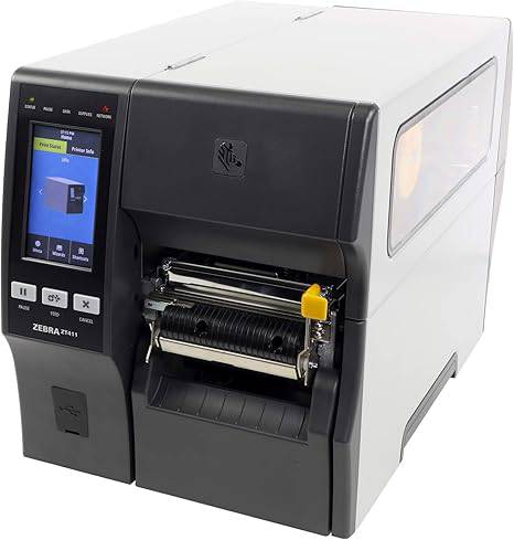 ZEBRA ZT411 Thermal Transfer Industrial Printer 203 dpi Print Width 4 in Features Serial, USB, Ethernet, and Bluetooth Connecting Options Peeler with Full Rewind ZT41142-T410000Z