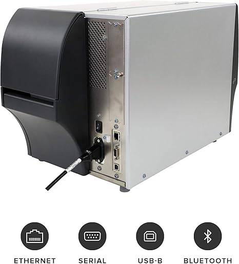 ZEBRA ZT411 Thermal Transfer Industrial Printer 203 dpi Print Width 4 in Features Serial, USB, Ethernet, and Bluetooth Connecting Options Peeler with Full Rewind ZT41142-T410000Z
