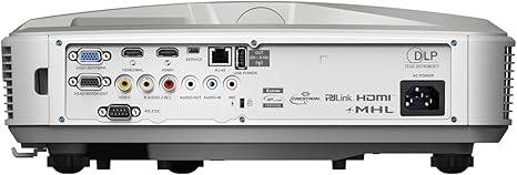 Beaver Computer ZU500UST Ultra-Short-Throw WUXGA Laser Multimedia Projector displaying a bright, clear image on a wall.