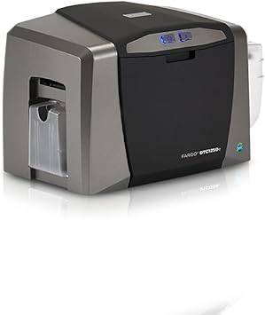 2ID Fargo DTC1250e Single-Sided Badge Printer & Complete Supplies Package | Includes Beginner Edition Card Production Software for School IDs, Corporate Access Cards, and Business Badges