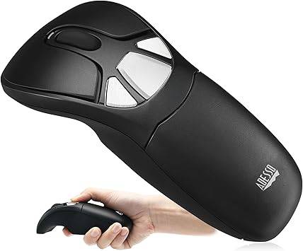 Adesso iMouse P30 Air Mouse GO Plus USB Wireless Cursor Controler for TV, Projector, Security Camera, CCTV, Desktop, Laptop, Presentation Clicker with Charging Stand
