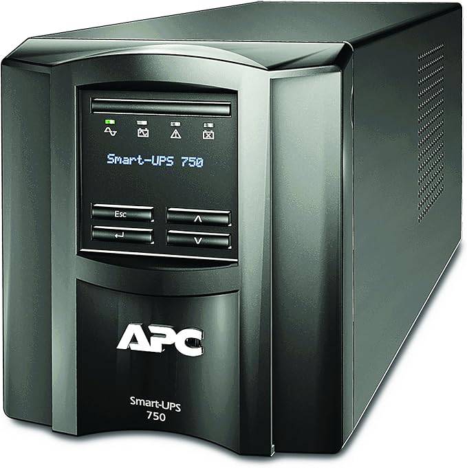APC 750VA Smart UPS with SmartConnect, SMT750C Sinewave UPS Battery Backup, AVR, 120V, Line Interactive Uninterruptible Power Supply