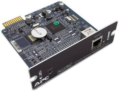 APC Schneider Electric AP9630 UPS Network Management Card installed in a server rack for remote monitoring and management.