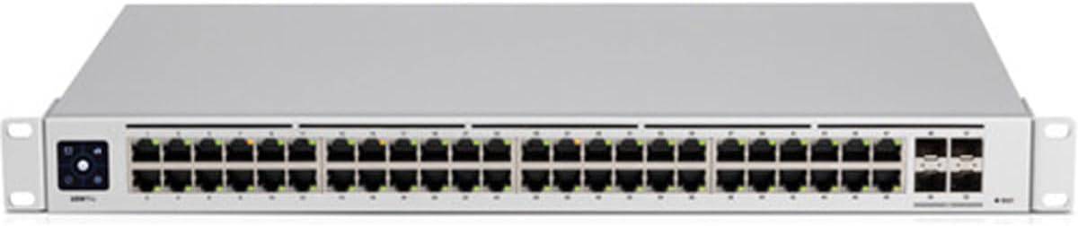 Ubiquiti Networks UniFi Switch PRO 48 with 48 Gigabit ports, Layer 3 features, and SFP+ ports for high-performance networking.