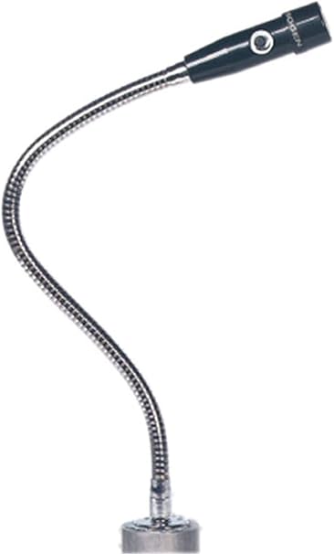 Bogen MGN19A microphone with a 19-inch gooseneck, featuring a sleek design and flexible adjustable arm for professional audio use