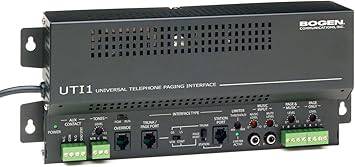 Bogen Single Zone Paging Controller BG-UTI1 with control panel and connection ports for professional audio paging systems