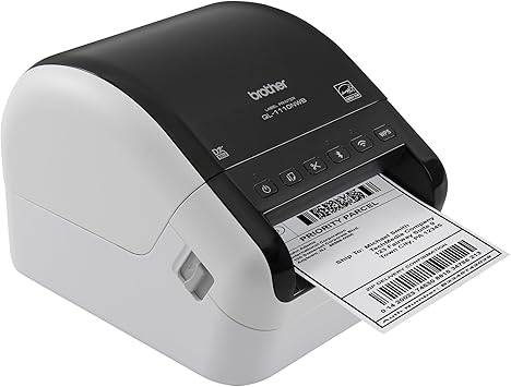 Brother QL-1110NWB Wide Format, Postage and Barcode Professional Thermal Label Printer with Wireless Connectivity - QL-1110NWB
