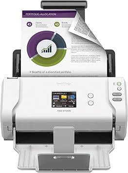 Brother Wireless High-Speed Desktop Document Scanner, ADS-2700W, Touchscreen LCD, Duplex Scanning - ADS2700W