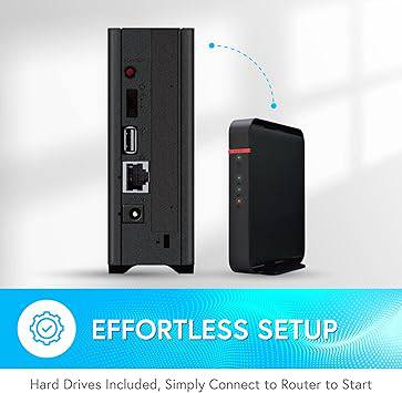 Buffalo LinkStation 210 2TB 1-Bay NAS Network Attached Storage with HDD Hard Drives Included NAS Storage That Works as Home Cloud or Network Storage Device for Home