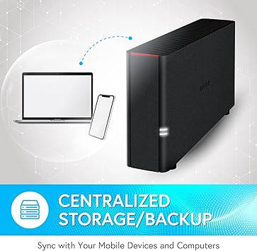 Buffalo LinkStation 210 6TB 1-Bay NAS Network Attached Storage with HDD Hard Drives Included NAS Storage That Works as Home Cloud or Network Storage Device for Home