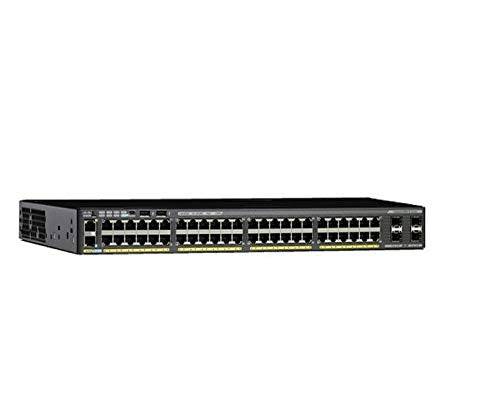 CIS CO Original WS-C2960X-48TS-L 48-port gigabit rack switch with 4 SFP optical ports, used for network connectivity.