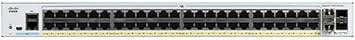 Cisco Catalyst 1000-48T-4G-L network switch with 48 Gigabit Ethernet ports and 4 1G SFP uplink ports.