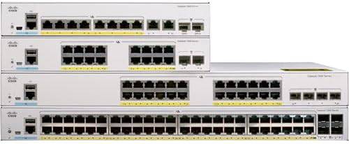 Cisco Catalyst 1000-48T-4X-L switch with 48 Ethernet ports and 4 10G SFP+ uplinks, black network switch with LED indicators