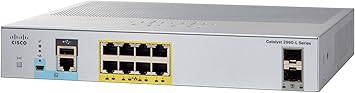 Cisco Catalyst 2960CX-8PC-L switch with 8 ports, desktop and rack-mountable design, shown in the image.