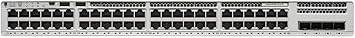 Cisco Catalyst 9200L-48T-4G Layer 3 switch with 48 Gigabit Ethernet ports, uplink options, manageable, modular, supports 3 layers.