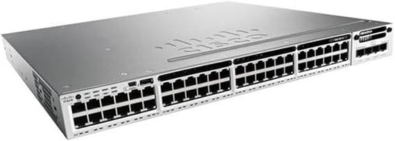 Cisco Catalyst 9300 48-port data-only network switch, part of Cisco's Network Essentials series, with ports visible in the image.